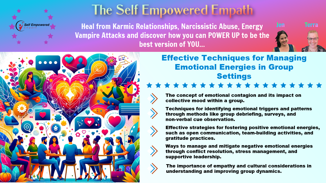 Effective Techniques for Managing Emotional Energies in Group Settings